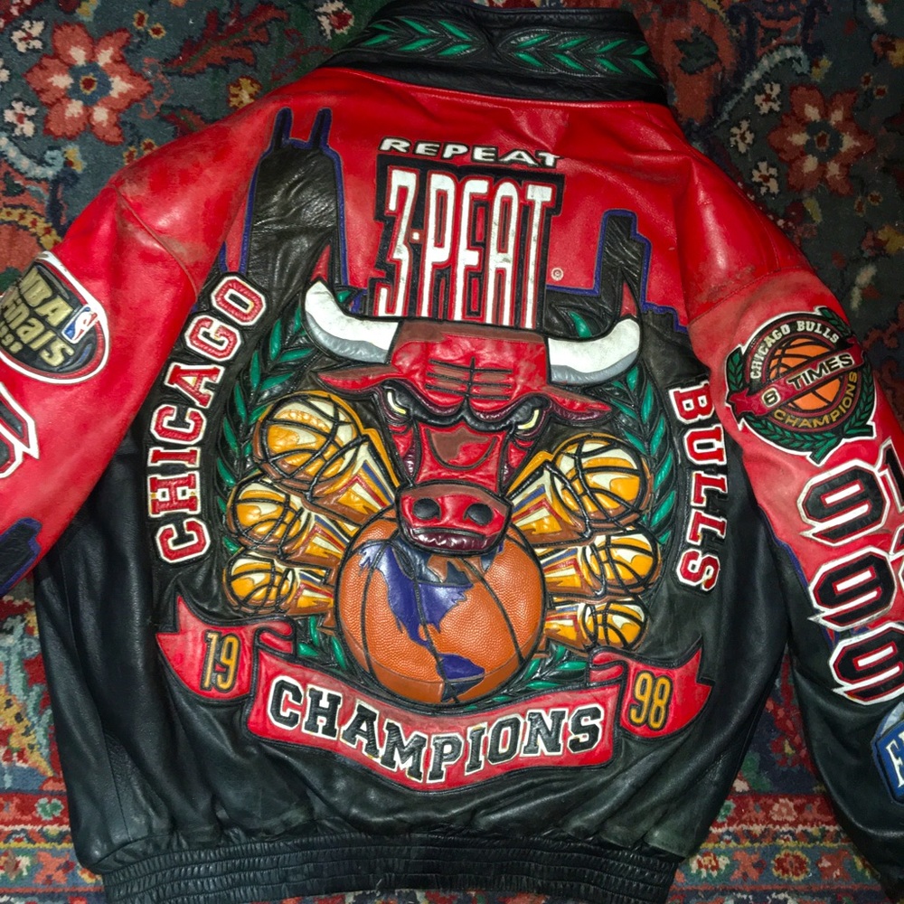 Vintage 90s Jeff Hamilton Chicago Bulls Jacket